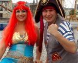 Flotsam Mermaid and Captain Cannonball Bob