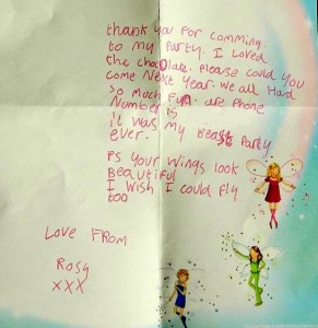 A letter from Rosy, aged 7 of Southwick