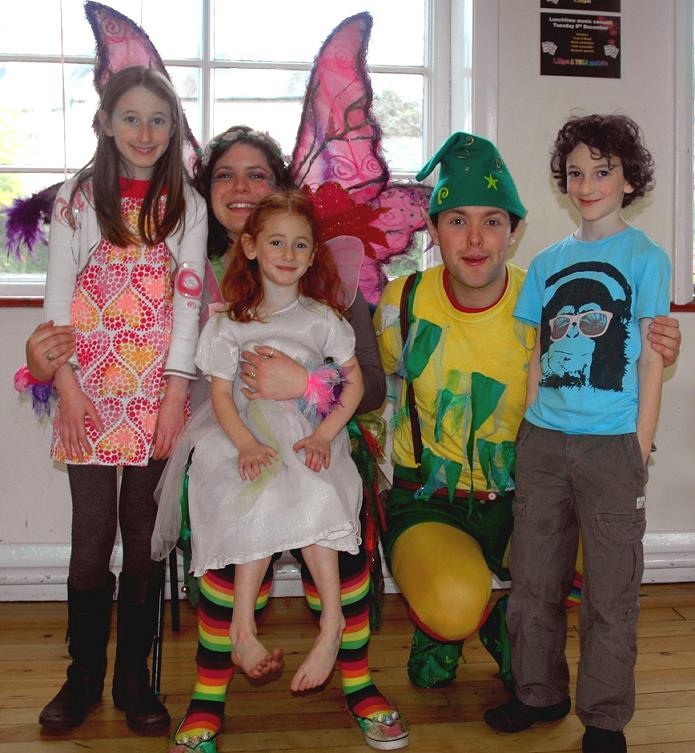 Alicia Fairy and Tickles the Pixie with Lila, Sara and Leo