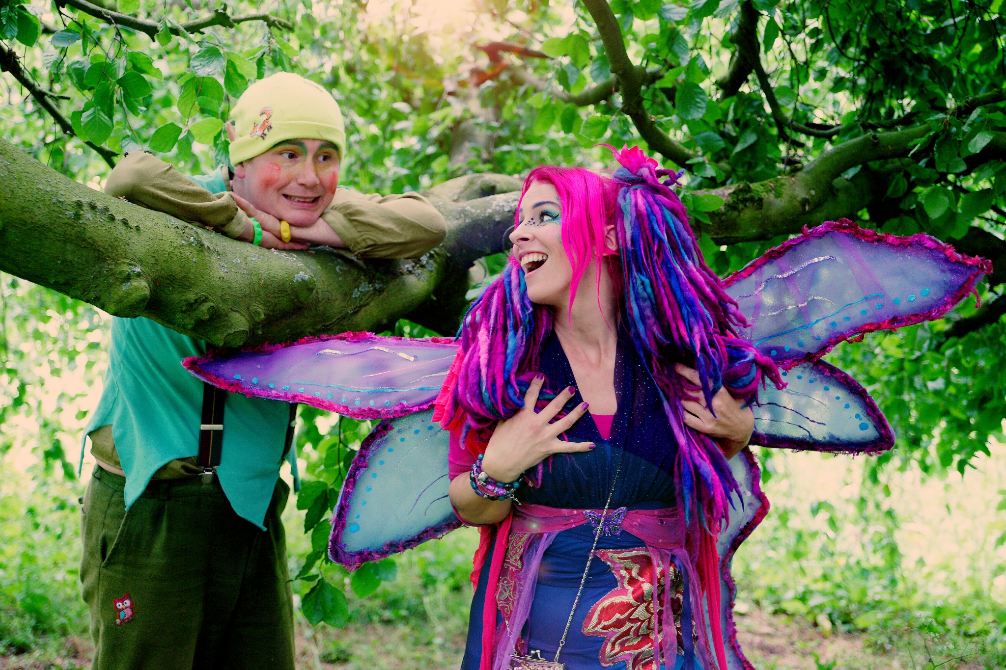 Woodchip the Pixie and Felicity Fairy at Old Down Country Park